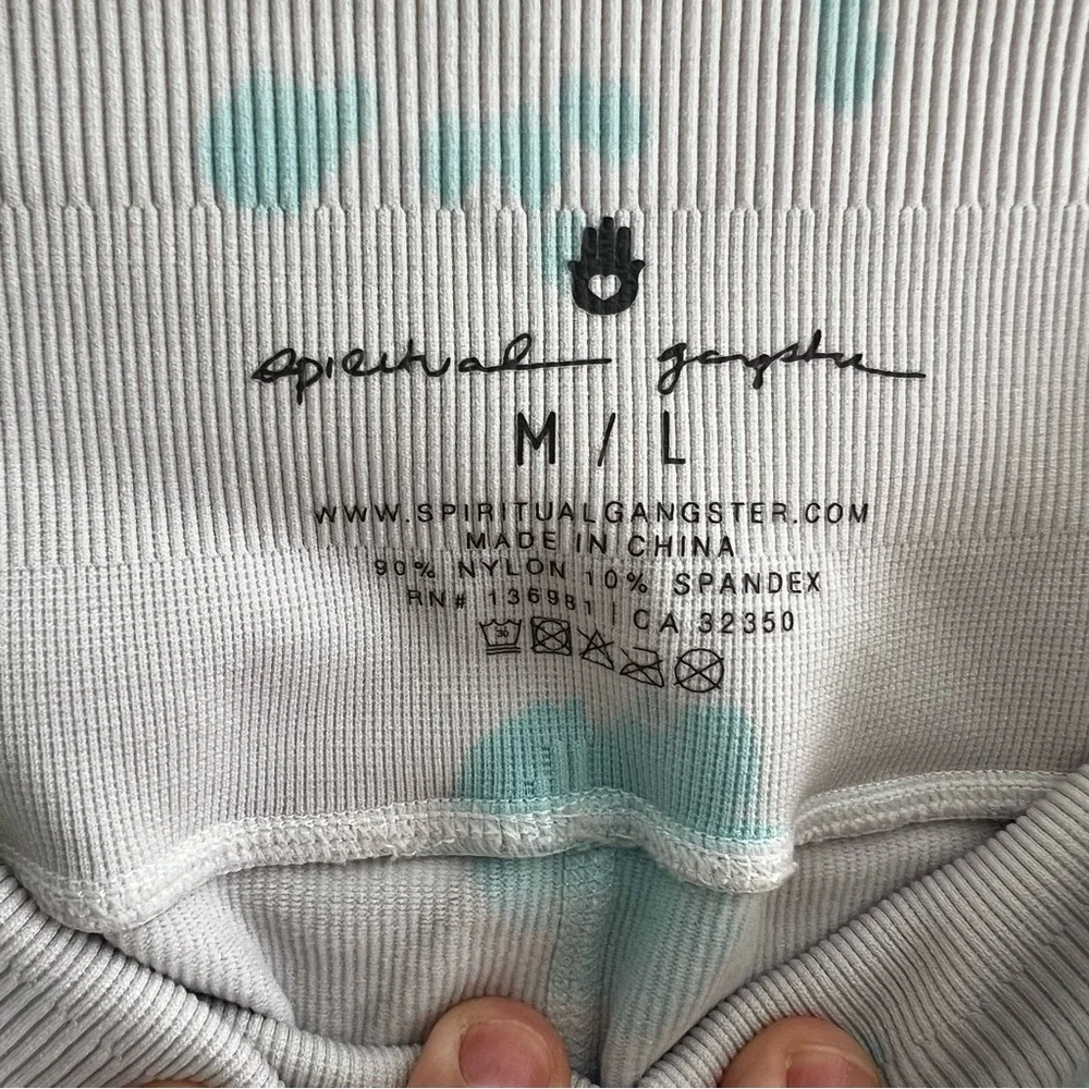 SPIRITUAL GANGSTER- Aruba Tie-Dye Biker Shorts Athletic Gym CrossFit Workout Run